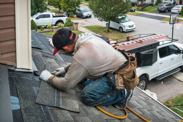 Professional Gutter Repair And Installation technician working in Euclid, MN